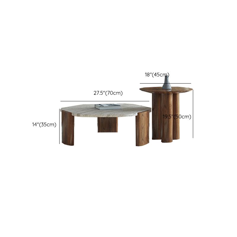 Rustic Side End Snack Table Brown Living Room Round 3 Legs Corner Table