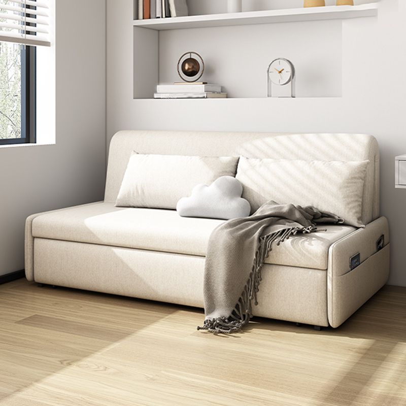 Modern Linen Blend Sleeper Sofa Upholstered Armless Sofa Bed Clearhalo 'furn' 'furn_futons' 'Furniture' 'Futons & Daybeds' 'Futons' 'Living Room Furniture' 1200x1200_3fc65d0e-b170-473b-9662-245fb0686185