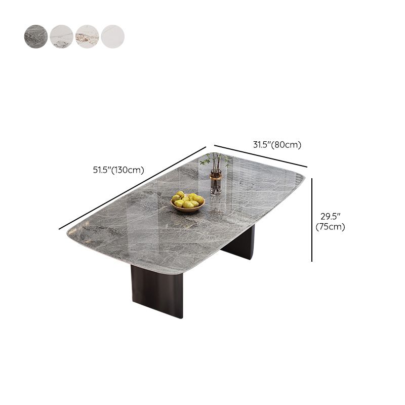 Simplicity Style Dinette Table Rectangle Stone Dining Room Table for Kitchen Clearhalo 'Dining Tables & Seating' 'Dining Tables' 'dining_table' 'furn' 'furn_dining_table' 'Furniture' 'Kitchen & Dining Furniture' 1200x1200_3fc6b37c-62d5-4074-a465-a88db8c68ce3