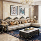 Traditional Slipcovered Cushions Sectionals & Chaise Tufted Rolled Arm Sectional Sofa
