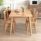 Rectangular Natural Oak Dining Table Solid Wood Tabletop for Living Room