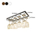 Metal Hanging Glass & Stemware Holder Industrial Single Rail Glass Rack