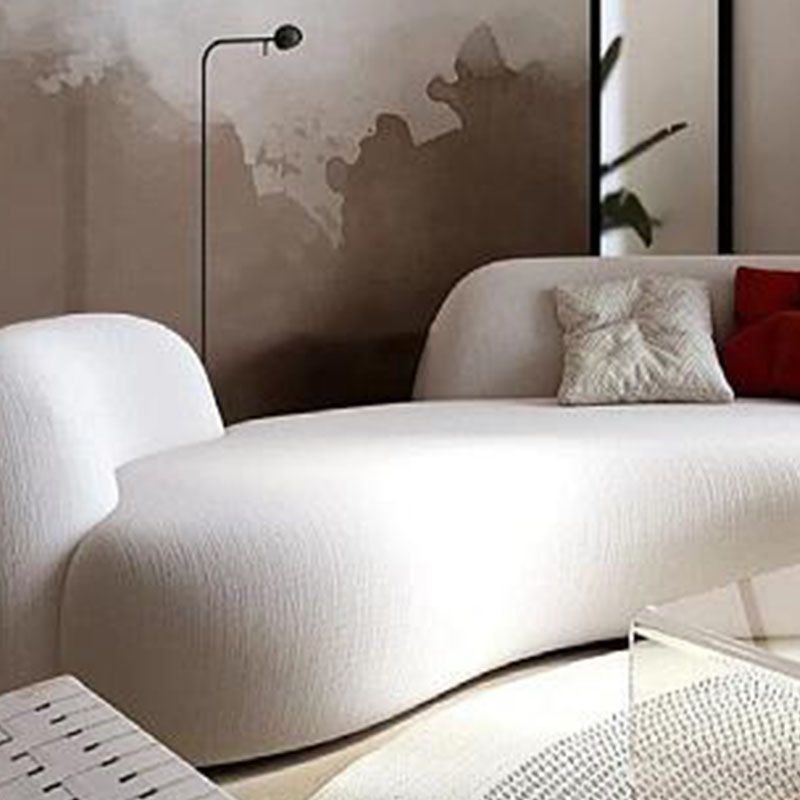 Contemporary Tight Back Sofa Solid Color Curved Loveseat for Living Room Clearhalo 'furn' 'furn_sofas' 'Furniture' 'Living Room Furniture' 'Sofa' 'sofas' 1200x1200_3fca3508-8f52-4a73-8942-a4c71027cf0b