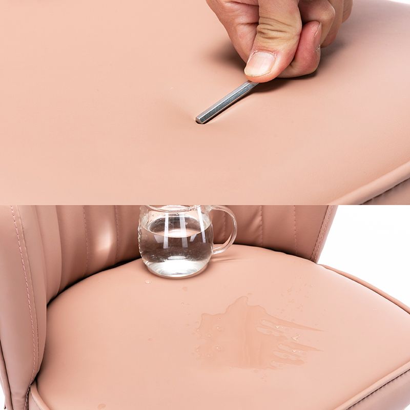 Modern Armless Backrest Counter Stool Iron Cashier Bar Stool with Leather Cushion Clearhalo 'Bar Furniture' 'Bar Stools' 'bar_stools' 'furn' 'furn_bar_stools' 'furniture_bar_stools' 'Kitchen & Dining Furniture' 'kitchen&dining_furn' 'kitchen' 'kitchen_furn' Furniture' 1200x1200_3fcb1574-6fef-4694-8720-0fa6f7964d94