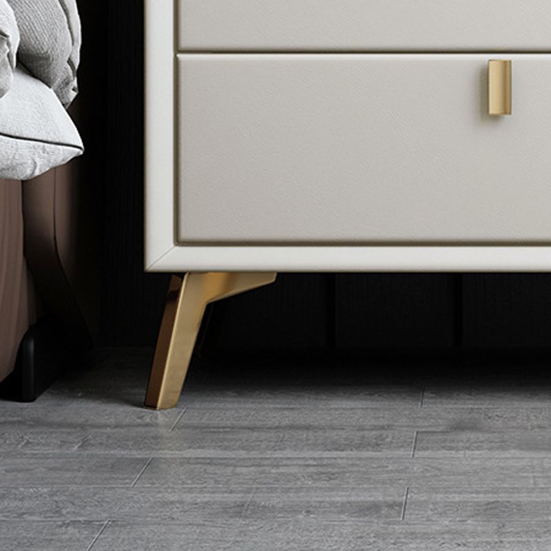 Solid Wood Accent Table Nightstand Glam Night Table with 2-Drawer Clearhalo 'Bedroom Furniture' 'furn' 'furn_night_stand' 'Furniture' 'night_stand' 'Nightstands' 1200x1200_3fcb9e95-97c5-42f3-abb4-73a7a014c46a