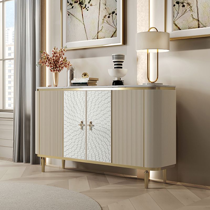 Modern Style Wooden Storage Sideboard Cabinet with Marble Top Clearhalo 'buffet_sideboard' 'Buffets & Sideboards' 'furn' 'furn_buffet_sideboard' 'Furniture' 'Kitchen & Dining Furniture' 1200x1200_3fcb9eea-2eed-41e8-aad1-49af9b9f89fb