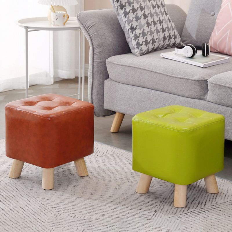 Modern Style Standard Square Leather Standard for Living Room Clearhalo 'furn' 'furn_ottomans_poufs' 'Furniture' 'Living Room Furniture' 'Ottomans & Poufs' 'ottomans_poufs' 1200x1200_3fcbd6ed-e195-4e20-98a6-aff58f30adaf