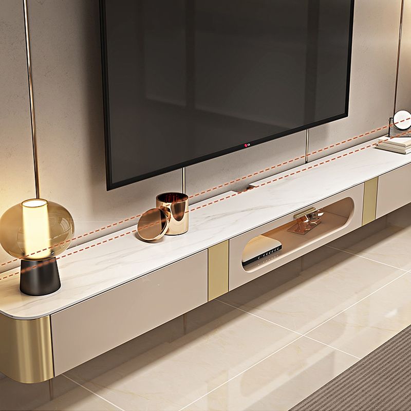 Glam Stone Stand Console Drawers Included Media Console with Doors Clearhalo 'furn' 'furn_tv_stands_entertainment_centers' 'Furniture' 'Living Room Furniture' 'TV Stands & Entertainment Centers' 'TV Stands & Media Storage Furniture' 'tv_stands_entertainment_centers' 1200x1200_3fcc064d-8951-4987-bfdd-201494df8d90