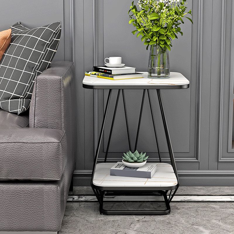 Metall Nachttisch unterer Regal Akzenttisch Nachttisch für Schlafzimmer