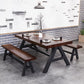 Industrial Kitchen Rectangle Dinner Table Solid Wood Dining Table Clearhalo 'Dining Tables & Seating' 'Dining Tables' 'dining_table' 'furn' 'furn_dining_table' 'Furniture' 'Kitchen & Dining Furniture' 1200x1200_3fce59f4-d06d-405a-9443-66d13997713c