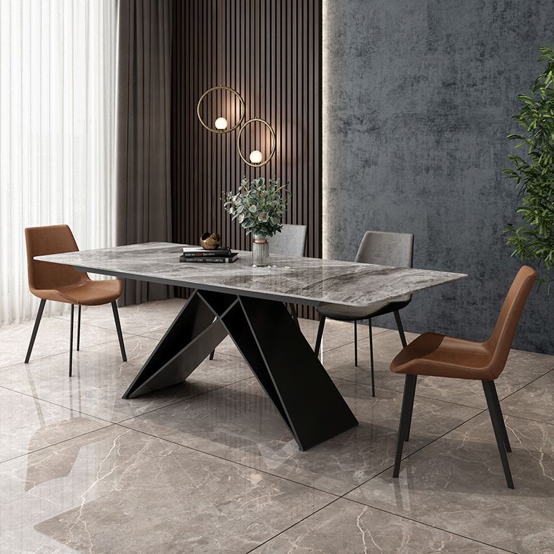 Modern Style Dining Room Sets with Sintered Stone Dining Table and Chairs Clearhalo 'Dining Room Sets' 'Dining Tables & Seating' 'dining_room_set' 'furn' 'furn_dining_room_set' 'Furniture' 'furniture_dining_room_set' 'Kitchen & Dining Furniture' 'kitchen&dining_furn' 'kitchen' 1200x1200_3fcee918-6014-4420-91e1-e15180fc9f0d