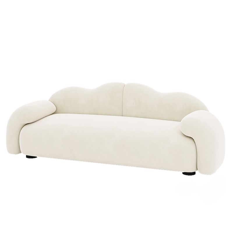 Scandinavische zitplaatsen witte kussens Rolled Arm woonkamer bank