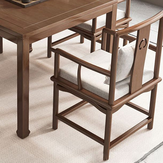 伝統的な木製ダイニングセット1/5ピース長方形のダイニングテーブルセット