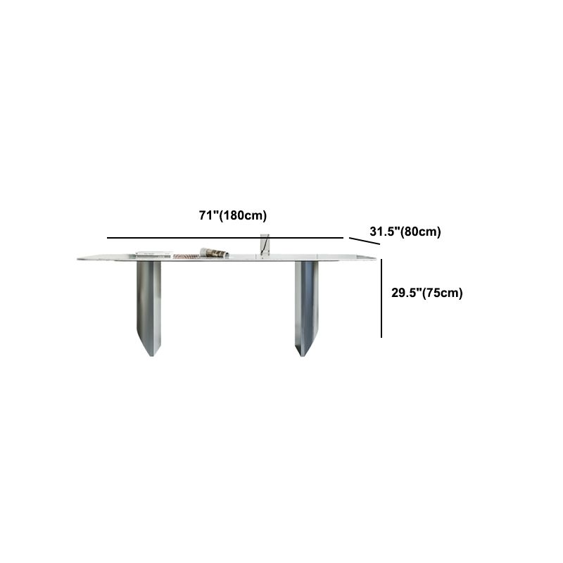 Rectangle Dining Table Set 1/4/7 Pcs Stone Dining Table with Upholstered Chairs Clearhalo 'Dining Room Sets' 'Dining Tables & Seating' 'dining_room_set' 'furn' 'furn_dining_room_set' 'Furniture' 'Kitchen & Dining Furniture' 1200x1200_3fd10999-a289-4fbb-b262-01b7ef338d58