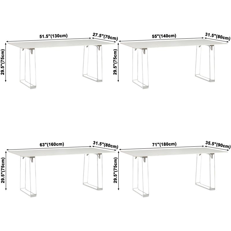 Sintered Stone Top Dining Table Rectangle Dining Table with Acrylic Double Pedestal Base Clearhalo ' dining_table' 'Dining Tables & Seating' 'Dining Tables' 'furn' 'furn_dining_table' 'Furniture' 'furniture_dining_table' 'Kitchen & Dining Furniture' 'kitchen&dining_furn' 'kitchen' 'kitchen_dining_table' 1200x1200_3fd16f1d-45ed-4d7d-902e-720a40dda2ae