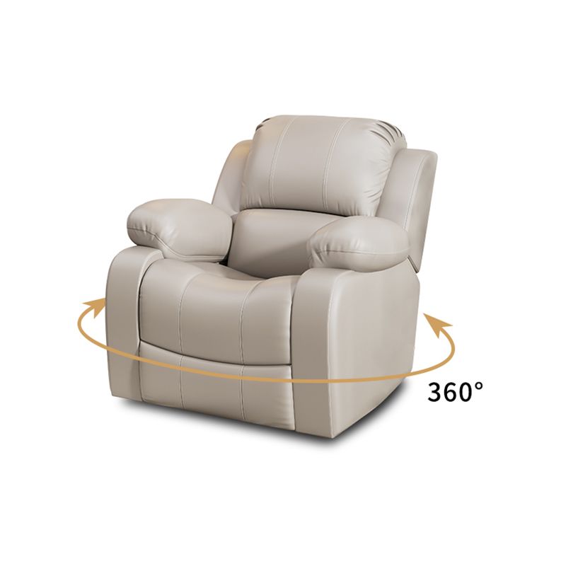 Metal Frame Standard Recliner Faux Leather Recliner Chair with Lumbar Clearhalo 'Chairs & Seating' 'furn' 'furn_recliners' 'Furniture' 'Living Room Furniture' 'Recliners' 1200x1200_3fd18bc7-eae3-4045-8907-bcd3670fb8b7