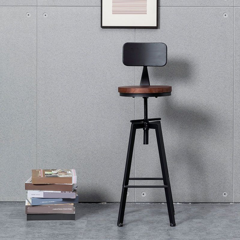 Tabouret de bar à tabouret en bois de style industriel pour le salon