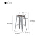 Contemporary Metal Bar Stool Low Back Dining Stool with Footrest Clearhalo 'Bar Furniture' 'Bar Stools' 'bar_stools' 'furn' 'furn_bar_stools' 'Furniture' 'Kitchen & Dining Furniture' 1200x1200_3fd3a06e-fd64-4b17-b26e-d1aa965636ce