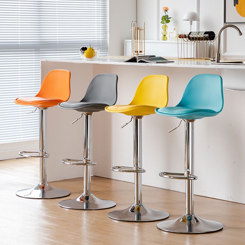 Scandinavian Adjustable Height Counter Stools Metal Leather Swivel Low Back Bar Stools Clearhalo 'Bar Furniture' 'Bar Stools' 'bar_stools' 'furn' 'furn_bar_stools' 'furniture_bar_stools' 'Kitchen & Dining Furniture' 'kitchen&dining_furn' 'kitchen' 'kitchen_furn' Furniture' 1200x1200_3fd72b7f-c8db-4938-9cc7-af6392c5aac3
