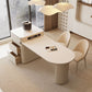 Modern Free Form Dining Table Stone Top Dinette Table with Storage Clearhalo 'Dining Tables & Seating' 'Dining Tables' 'dining_table' 'furn' 'furn_dining_table' 'Furniture' 'Kitchen & Dining Furniture' 1200x1200_3fd7cc59-e6fa-4d95-a82b-95e502dceacb