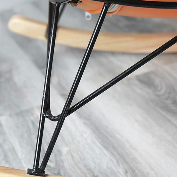 Chaise à bascule contemporaine chaise de planeur en cuir en cuir pour salon