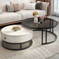Round Nesting Coffee Table Set Frame Glass Coffee Table with Drawer Clearhalo 'Coffee & Accent Tables' 'Coffee Tables' 'coffee_tables' 'furn' 'furn_coffee_tables' 'Furniture' 'Living Room Furniture' 1200x1200_3fda4c03-2bdf-49a6-a9f8-15b544a37d97