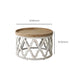 Rustic Drum Side Table Solid Wood Sofa Side Accent Table in Distressed White Clearhalo 'Coffee & Accent Tables' 'End & Side Tables' 'end_side_tables' 'furn' 'furn_end_side_tables' 'Furniture' 'Living Room Furniture' 1200x1200_3fda9692-a31e-46f5-9a56-91bfa6bb3908