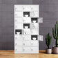 Contemporary White Wardrobe Cabinet Steel Wardrobe Armoire for Home