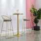 Glam White Faux Marble Pub Bar Table Indoor Iron Bar Dining Table with Single Pedestal Clearhalo 'Bar Furniture' 'Bar Tables' 'bar_tables' 'furn' 'furn_bar_tables' 'Furniture' 'furniture_bar_tables' 'Kitchen & Dining Furniture' 1200x1200_3fdc9566-8f26-4c12-a570-72a7334f3a83