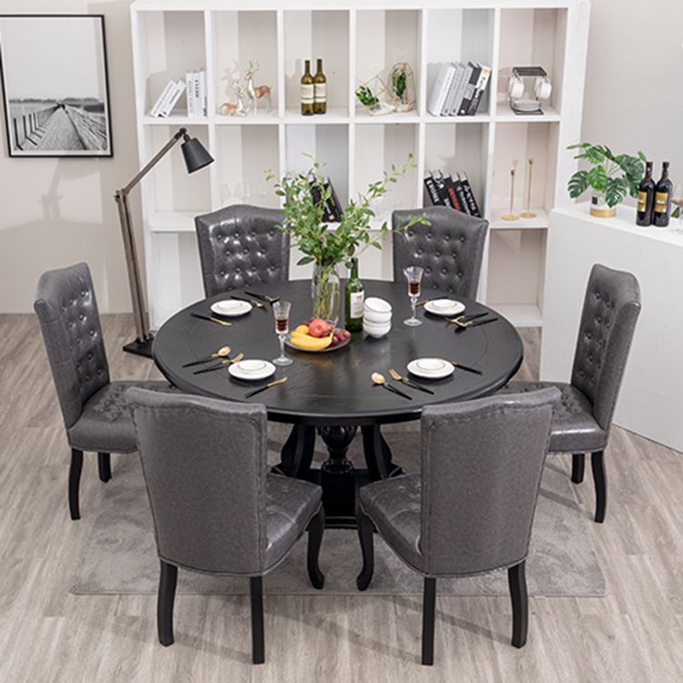 Wood Traditional Dining Side Chair with Color Cushion Parsons Chair for Home Clearhalo ' kitchen&dining_furn' 'Dining Chairs' 'Dining Tables & Seating' 'dining_chair' 'furn' 'furn_dining_chair' 'Furniture' 'furniture_dining_chair' 'Kitchen & Dining Furniture' 'kitchen' 1200x1200_3fdd12df-c9be-4087-bfea-d013e88351d9