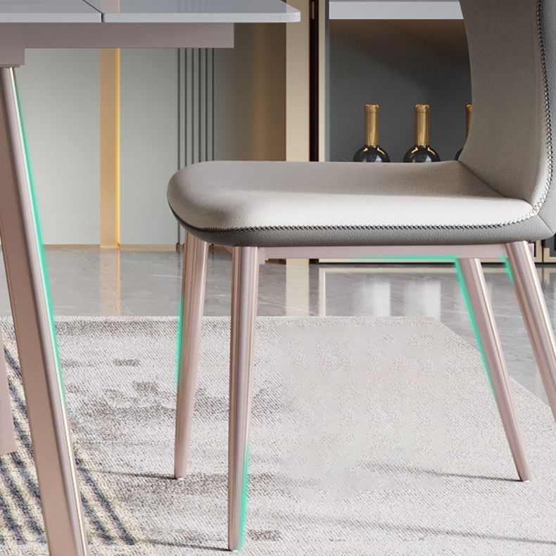 Modern Sintered Stone Top Dining Set Extendable 1/4/5/7 Pieces Dining Room Table Set Clearhalo 'Dining Room Sets' 'Dining Tables & Seating' 'dining_room_set' 'furn' 'furn_dining_room_set' 'Furniture' 'furniture_dining_room_set' 'Kitchen & Dining Furniture' 1200x1200_3fdf8279-79e2-4bc7-aca2-a5871133e03f