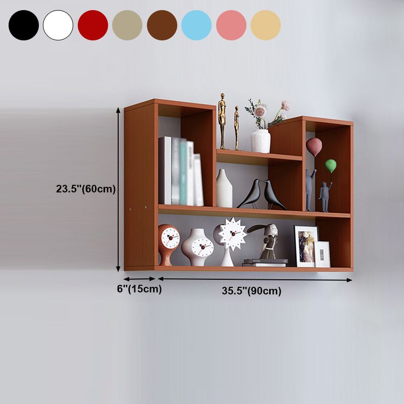 Libreria orizzontale a parete in stile contemporaneo per ufficio e casa