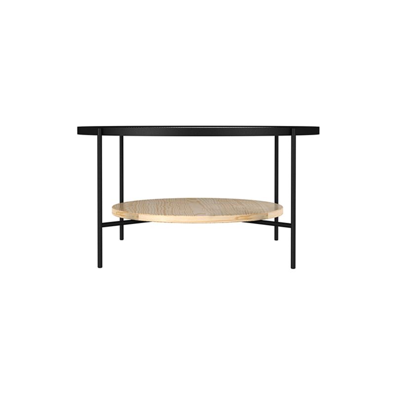 Glass Top 4 Legs Coffee Table Modern Round Cocktail Table in Black/Gold Clearhalo 'Coffee & Accent Tables' 'Coffee Tables' 'coffee_tables' 'furn' 'furn_coffee_tables' 'Furniture' 'Living Room Furniture' 1200x1200_3fe127ca-b54e-45d8-98f7-cbf1c25f8a92