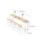 Rectangular Bar-height Table Wood Top Pub Table with White Base Clearhalo 'Bar Furniture' 'Bar Tables' 'bar_tables' 'furn' 'furn_bar_tables' 'Furniture' 'Kitchen & Dining Furniture' 1200x1200_3fe15bde-78c0-4cfe-9e68-09dee8a41340