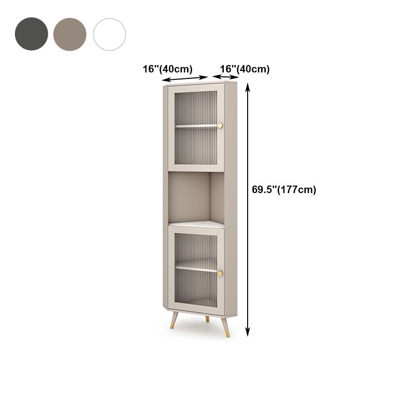 Stone di pietra glam e MDF Servizio di vetro da soggiorno da 69,5 "Herbole di vetro a buffet