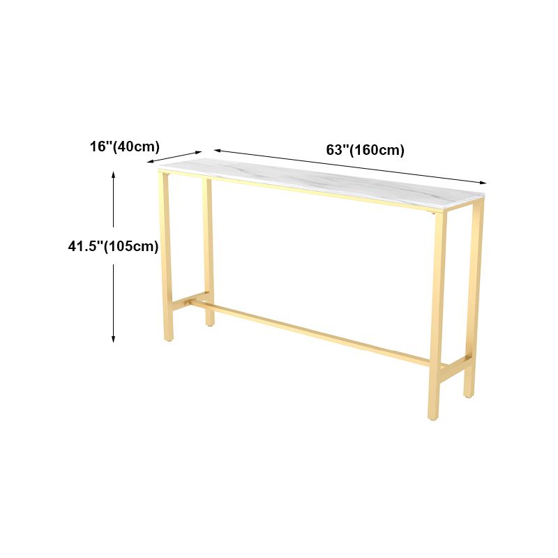 White Glam Style Table in Iron and Faux Marble Milk Tea Shop Bar Table Clearhalo 'Bar Furniture' 'Bar Tables' 'bar_tables' 'furn' 'furn_bar_tables' 'Furniture' 'furniture_bar_tables' 'Kitchen & Dining Furniture' 1200x1200_3fe291bb-e1b5-4fdc-b605-e5e569d2d21c