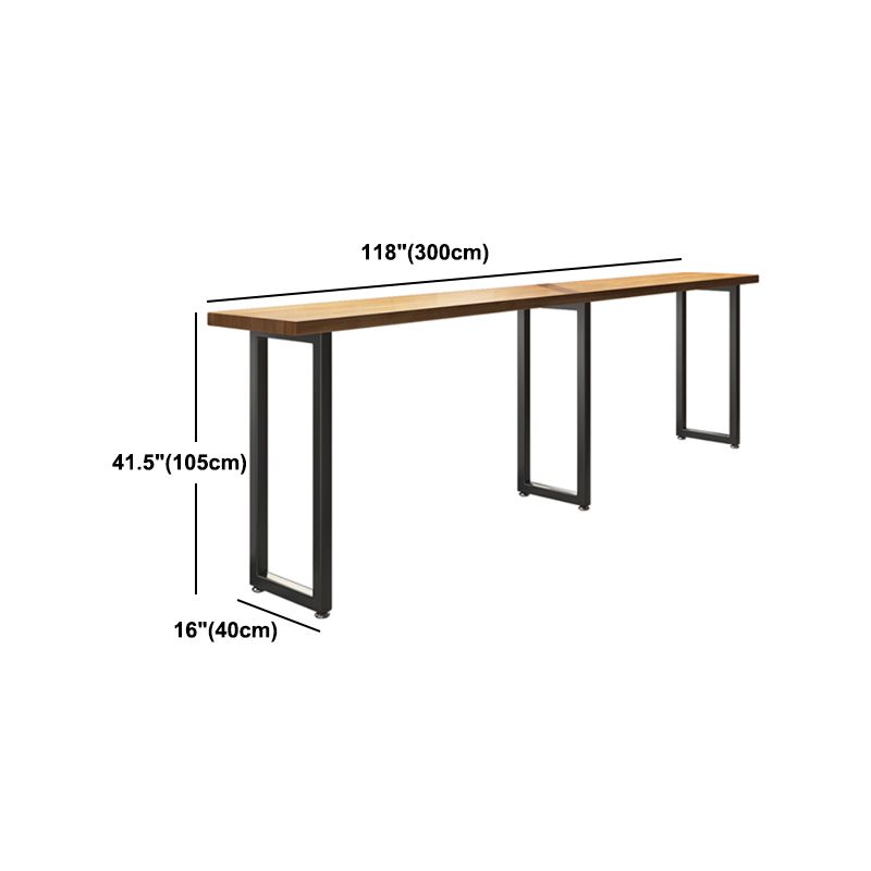 Industrial Bar Table Set 1/7 Pieces Rectangle Pine Wood Counter Table with High Stools Clearhalo 'Bar Furniture' 'furn' 'furn_home_bar_bar_sets' 'Furniture' 'Home Bars & Bar Sets' 'home_bar_bar_sets' 'Kitchen & Dining Furniture' 1200x1200_3fe37643-265f-43df-90fa-be91125bdff4