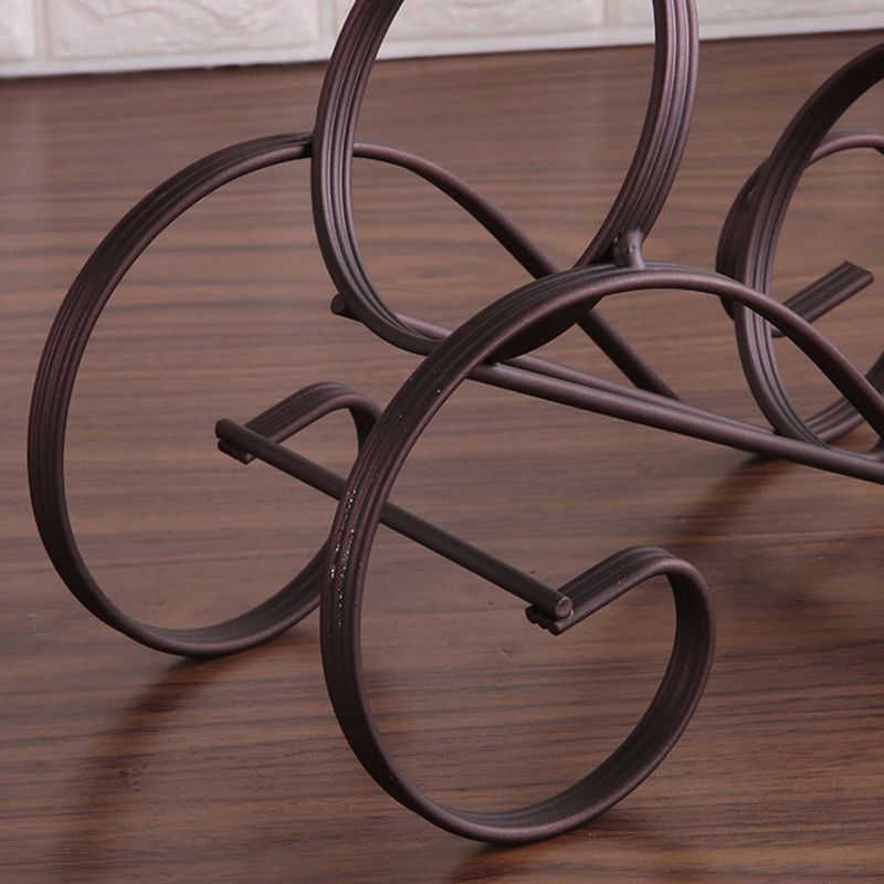 Contemporary Iron Wine Bottle Rack Countertop Bottle Holder for Living Room Clearhalo 'furn' 'furn_wine_racks' 'Furniture' 'Kitchen & Dining Furniture' 'Wine Racks' 'wine_racks' 1200x1200_3fe42d14-6215-48d9-a1de-6fa20b8d2f97