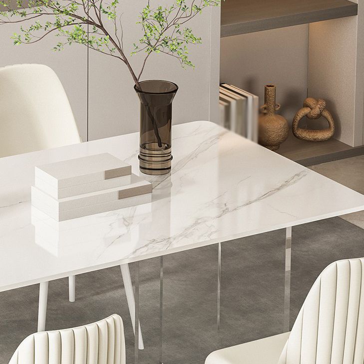 Designer Style Sintered Stone Dining Set Rectangle 1/5/7 Pieces Dining Table with Chairs Clearhalo 'Dining Room Sets' 'Dining Tables & Seating' 'dining_room_set' 'furn' 'furn_dining_room_set' 'Furniture' 'furniture_dining_room_set' 'Kitchen & Dining Furniture' 1200x1200_3fe4728e-d95c-4bc6-b489-891b71892dd0