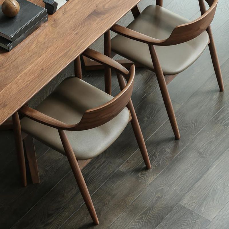 Arm Dining Chairs Contemporary Solid Wood Side Chairs for Dining Room Clearhalo 'Dining Chairs' 'Dining Tables & Seating' 'dining_chair' 'furn' 'furn_dining_chair' 'Furniture' 'furniture_dining_chair' 'Kitchen & Dining Furniture' 1200x1200_3fe64b17-dbaa-4d32-a410-285f27691ed1