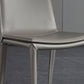 Contemporary Metal Dining Room Chair Armless Leather Dining Chair for Home Use