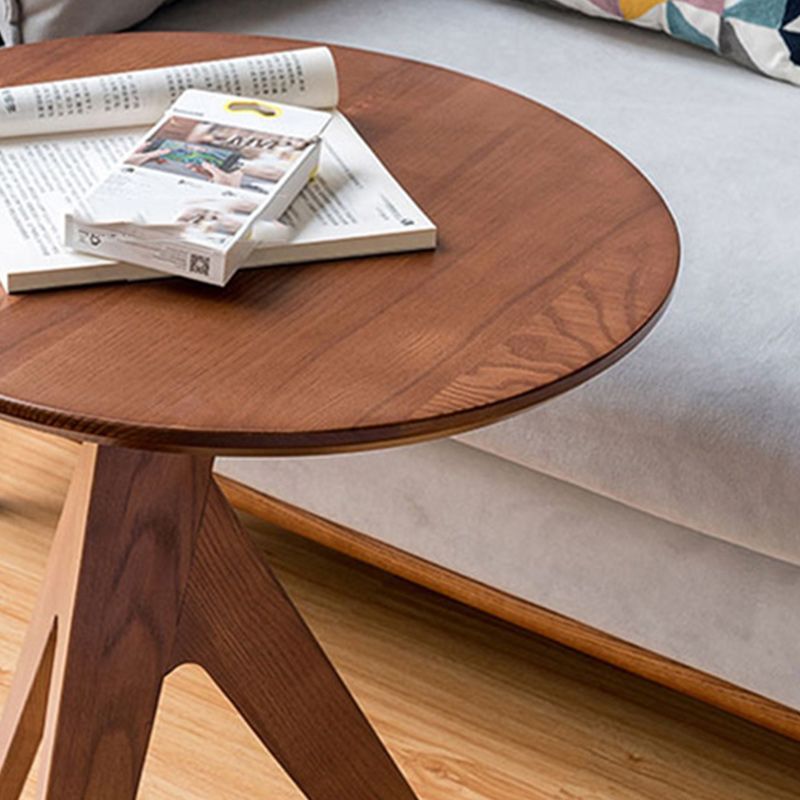 19" Wide Contemporary Corner Table Round Solid Wood Side End Table Clearhalo 'Coffee & Accent Tables' 'End & Side Tables' 'end_side_tables' 'furn' 'furn_end_side_tables' 'Furniture' 'Living Room Furniture' 1200x1200_3fec90c6-2062-4362-98c4-4ba5f45fa150