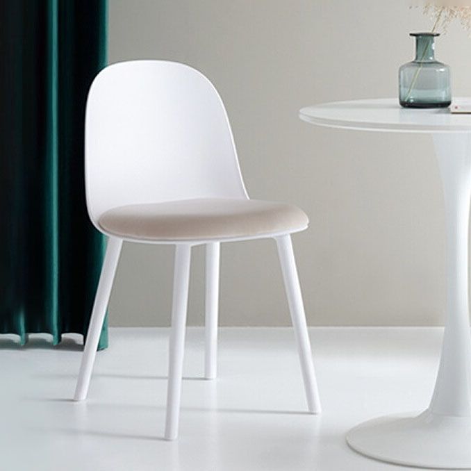 Upholstered Dining Chair Modern Style Plastic Side Chair for Dining Room Clearhalo 'Dining Chairs' 'Dining Tables & Seating' 'dining_chair' 'furn' 'furn_dining_chair' 'Furniture' 'furniture_dining_chair' 'Kitchen & Dining Furniture' 1200x1200_3fedf2dc-08cf-4142-a87d-471d797a4223
