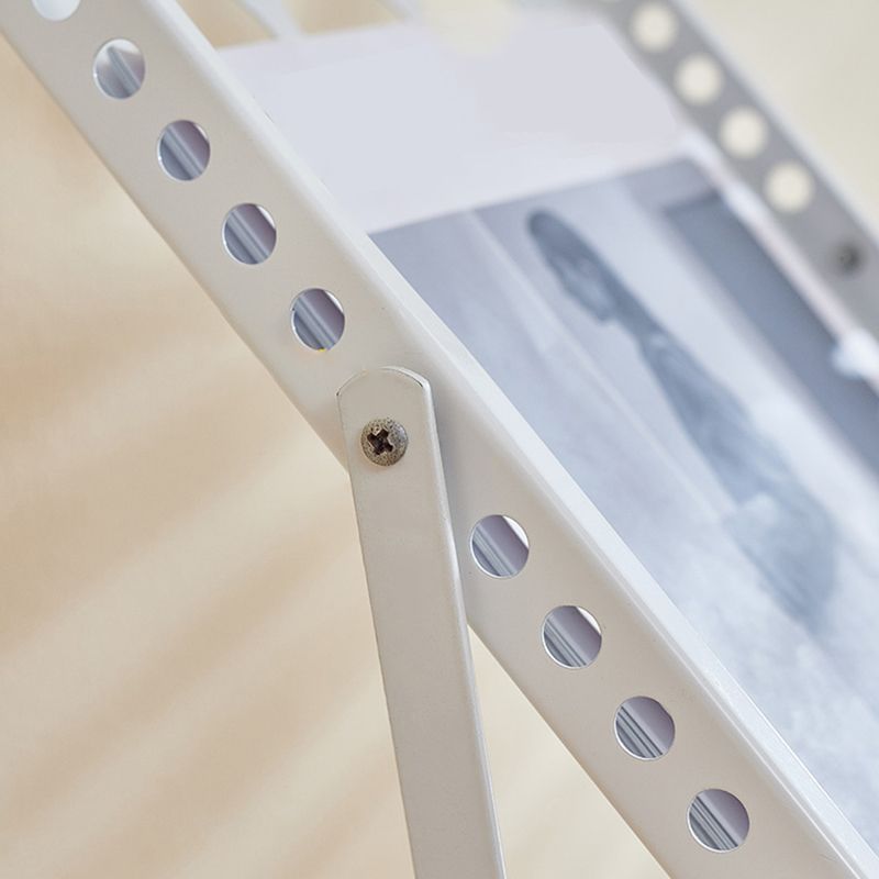 Metal Closed Back Shelf Bookcase Contemporary Folding Book Shelf