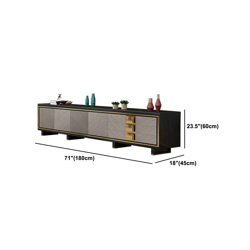 Luxury Black Enclosed TV Storage Home Rectangle Glass TV Cabinet Clearhalo 'furn' 'furn_tv_stands_entertainment_centers' 'Furniture' 'Living Room Furniture' 'TV Stands & Entertainment Centers' 'TV Stands & Media Storage Furniture' 'tv_stands_entertainment_centers' 1200x1200_3feeeba1-a640-46f3-84ea-b4ba212d74ca