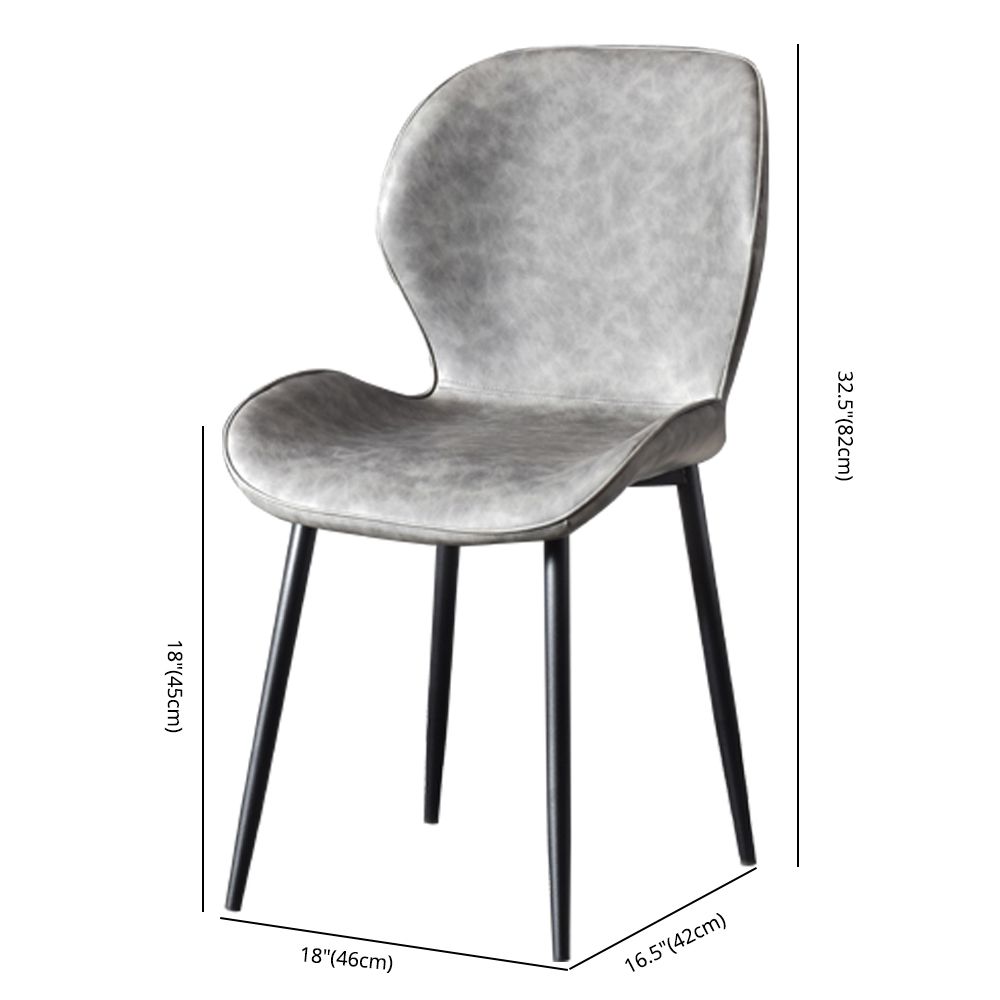 Scandinavian Coffee Shop Metal Side Chair Matte Finish Wingback Dining Chair Clearhalo ' kitchen&dining_furn' 'Dining Chairs' 'Dining Tables & Seating' 'dining_chair' 'furn' 'furn_dining_chair' 'Furniture' 'furniture_dining_chair' 'Kitchen & Dining Furniture' 'kitchen' 1200x1200_3fef4384-c2bc-4143-be38-39f3bb6870ac