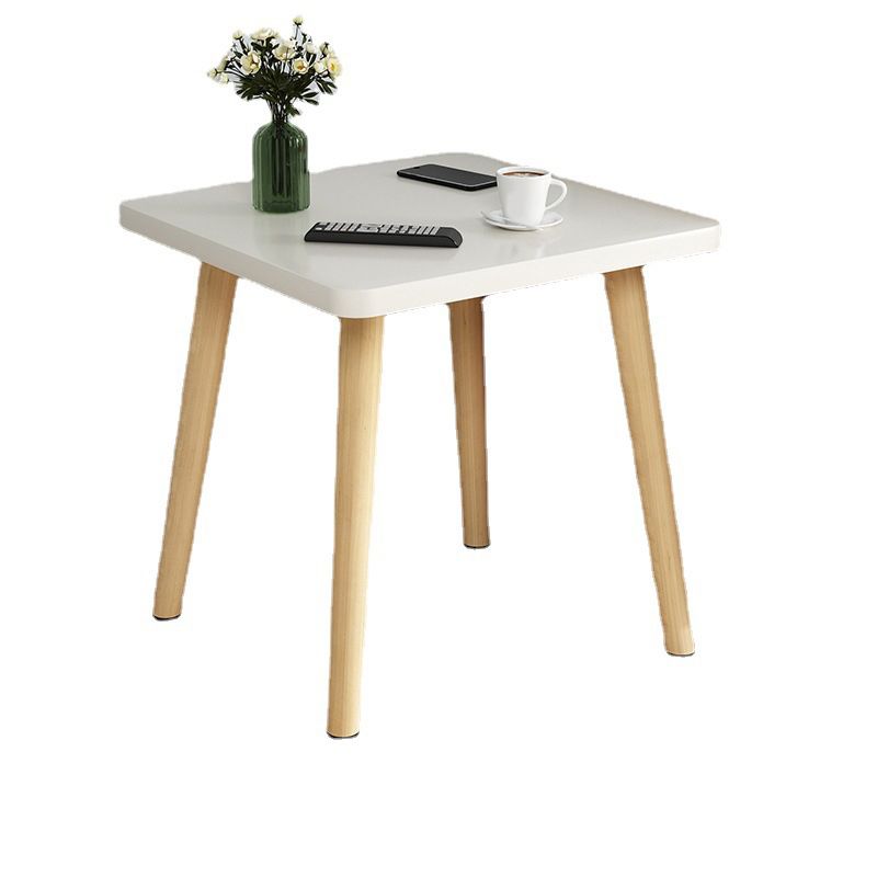 Scandinavo da 16,5 pollici in legno alto tavolo quadrata 4 gambe tavolino