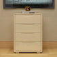 White Storage Chest 16" W Storage Chest Dresser with Drawers for Bedroom