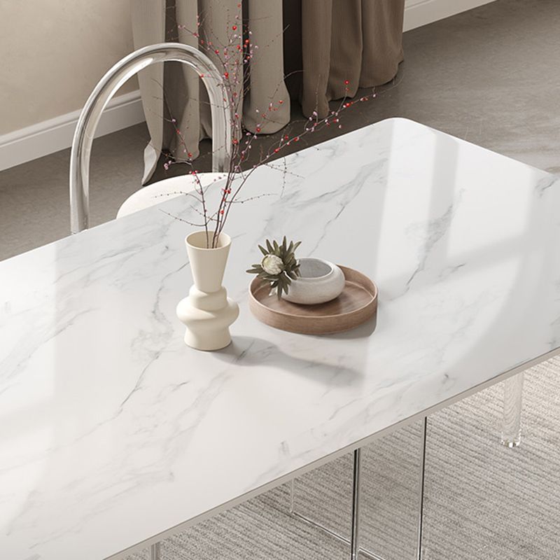 Acrylic Contemporary Dining Set 1/2/5 Pcs Rectangle Dining Table Set for Home Clearhalo 'Dining Room Sets' 'Dining Tables & Seating' 'dining_room_set' 'furn' 'furn_dining_room_set' 'Furniture' 'Kitchen & Dining Furniture' 1200x1200_3fefbe3e-28ae-4771-b0e6-18615d3e90c6