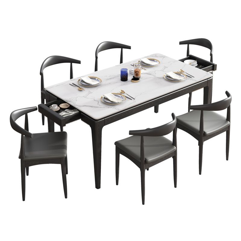 Modern Style Home Sintered Stone Dining Table Rectangle Shape Table with Ash Wood Base Clearhalo ' dining_table' 'Dining Tables & Seating' 'Dining Tables' 'furn' 'furn_dining_table' 'Furniture' 'furniture_dining_table' 'Kitchen & Dining Furniture' 'kitchen&dining_furn' 'kitchen' 'kitchen_dining_table' 1200x1200_3ff09395-4312-401f-b3e6-97e24a874a2c